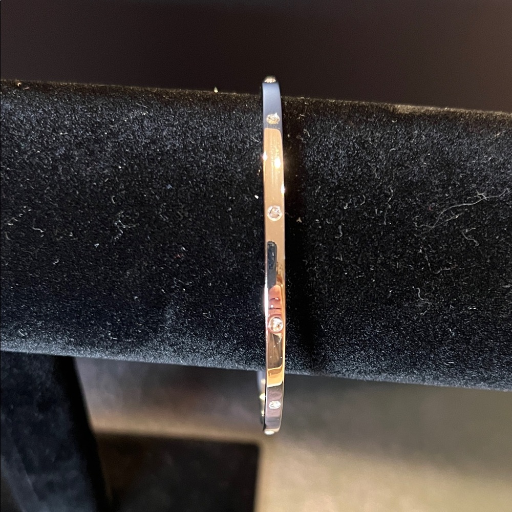 Swarovski silver bangle with stones